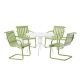 CROSLEY FURNITURE Gracie Green 5-Piece Metal Outdoor Dining Set