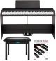 Korg B2SPBK 88-Key Digital Piano with Stand and Three-Pedal System (Black)