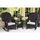 Tortuga Outdoor Sea Pines Tortoise 3-pc Wicker Outdoor Rocking Chair Set with Sunbrella Canvas Canvas