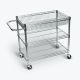 Luxor Large Wire 30 inch W x 18 inch D x 30 inch H Utility Cart Chrome Plated Steel Finish