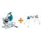Makita 12 in. Dual-Bevel Sliding Compound Miter Saw with Laser with bonus Compact Folding Miter Saw Stand