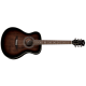 Luna - Art Vintage Folk, Left-Handed Acoustic Guitar - Distressed Vintage Brownburst