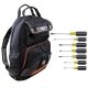 Klein Tools Tradesman Pro 17.5-in Tool Gear Back Pack w/ 7-Piece Assorted Screwdriver Set