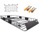 Mockins 250 lbs. Capacity Roof Rack Rooftop Cargo Carrier with Bungee Net and Ratchet Straps