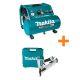 Makita 3 Gal. Quiet Series 1.5 HP, Oil-Free, Electric Air Compressor w/ Bonus 15-Gauge, 2.5-in Angled Finish Nailer