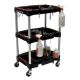 Luxor 22.75 in. W x 18 in. D x 32 in. H Multipurpose Utility Cart, Black/Red