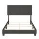 Rest Rite Barrett King Charcoal Linen Upholstered Platform Bed Frame