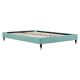MODWAY Harlow Mint Green Velvet Full Performance Platform Bed Frame