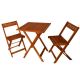 Decor Therapy Oasis Natural Acacia 3-pc Wood Outdoor Bistro Set