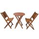 northbeam 3-pc Acacia Wood Round Outdoor Bistro Set