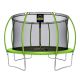 12 ft. Green Apple Pumpkin-Shaped Outdoor Trampoline Set w/ Premium Top-Ring Frame Safety Enclosure