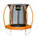 6 ft. Orange Pumpkin-Shaped Outdoor Trampoline Set w/ Premium Top-Ring Frame Safety Enclosure