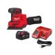 Milwaukee M18 18 Volt Lithium Ion Cordless 1 4 in Sheet Sander with One 5 0 Ah Battery and Charger
