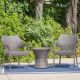 Mirage Gray 3-Piece Plastic Patio Conversation Set