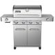 Monument Grills 4-Burner Propane Gas Grill in Stainless with LED Controls, Side and Side Sear Burners