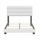 Rest Rite Vivian Faux Leather White Queen Upholstered Platform Bed Frame