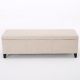 Noble House - Glouser Light Beige Fabric Storage Bench
