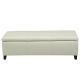 Noble House - Glouster Ivory PU Leather Storage Bench