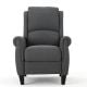 Noble House - Haddan Charcoal Fabric Recliner