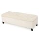 Noble House - Ivory Tufted Fabric Storage Bench