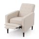 Noble House - Mervynn Wheat Polyester Club Chair Recliner