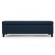 Noble House - York Navy Blue Fabric Storage Bench