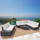 Noble House 8 pc. Wicker Patio Sectional Seating Set w/ White Cushions