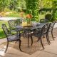 Noble House Abigal Shiny Copper 7-pc Aluminum Outdoor Dining Set