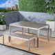 Noble House Cape Coral Silver 3-pc Aluminum Outdoor Dining Set