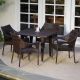 Noble House Cliff Multi-Brown 5-pc Wicker Outdoor Dining Set