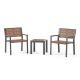 Noble House Geary 3-pc Aluminum Patio Conversation Set
