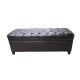 Noble House Juliana Tufted Brown PU Leather Storage Bench
