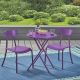 Noble House Lina Matte Purple 3-pc Metal Outdoor Bistro Set
