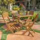 Noble House Positano Natural 5-pc Wood Outdoor Dining Set