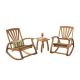 Noble House Sunview Teak Brown 3-pc Wood Patio Conversation Set