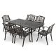 Noble House Yaretzi 7-pc Aluminum Rectangular Outdoor Dining Set