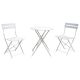 Freestyle Orange Casual White 3-pc Metal Outdoor Bistro Set
