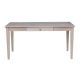 International Concepts 60 in. Rectangular Weathered Taupe Gray 1 Drawer Writing Desk w/ Solid Wood Material