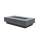 Elementi MetroPolis 32inch x 14inch Rectangular Concrete Natural Gas Fire Pit Table w/ Burner and Lava Rock