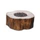 Elementi Boulder 35inch x 16inch Round Concrete Natural Gas Fire Pit Table w/ Burner and Lava Rock