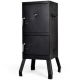 Costway Vertical Charcoal Smoker BBQ Barbecue Grill with Temperature Gauge Outdoor Black