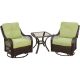 Hanover Orleans 3-Piece Patio Lounge Set w/ Avocado Green Cushions