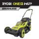 RYOBI 16-in ONE+ HP 18V Lithium-Ion Cordless Battery Walk Behind Push Lawn Mower (Tool Only)