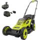 RYOBI 13-inch ONE+ 18-Volt Lithium-Ion Cordless Battery Walk Behind Push Lawn Mower - 4.0 Ah Battery & Charger Included