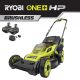 RYOBI 16-inch ONE+ HP 18-Volt Lithium-Ion Cordless Battery Walk Behind Push Lawn Mower w/ Two 4.0 Ah Batteries/Charger Included