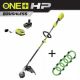 RYOBI ONE+ HP 18V Brushless Attachment Capable String Trimmer w/ Extra 5-Pack Pre-Cut Spiral Line, 6.0Ah Battery & Charger