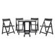 Safavieh Kerman Black 5-pc Wood Outdoor Dining Set