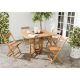 SAFAVIEH Arvin Teak Brown 5-Piece Wood Outdoor Dining Set