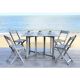 Safavieh Arvin Gray Wash 5-pc Wood Outdoor Dining Set