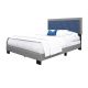Rest Rite Sadira Blue and Gray Linen King Upholstered Platform Bed Frame